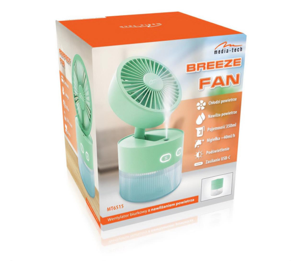 Media-Tech Nawilżacz powietrza MT6515 Breeze Fan 350ml - 1253348 - zdjęcie 6